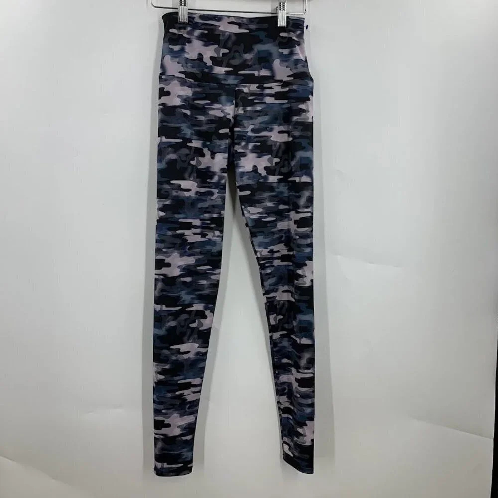 Onzie Women's‎ Stormy Camo Print High Rise Pant Hot Yoga Legging Size XS